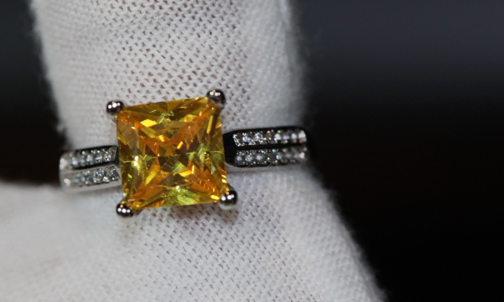 Yellow Diamond Ring | Yellow Diamond Engagement Rings | Solitaire Diamond Ring