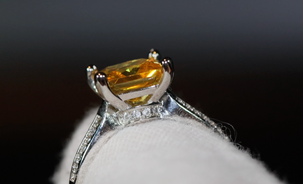 Yellow Diamond Ring | Yellow Diamond Engagement Rings | Solitaire Diamond Ring