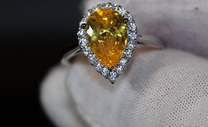 womens yellow diamond ring
