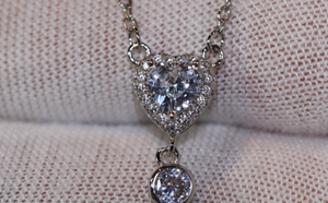 Blue Diamond Necklace | Teardrop Pendant