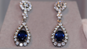 Blue Diamond Earrings | Sapphire Blue Diamond Earrings