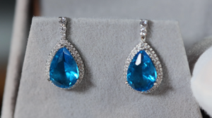 Blue Diamond Earrings | Womens Diamond Earrings