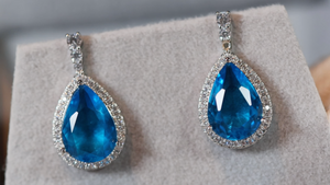 Blue Diamond Earrings | Womens Diamond Earrings