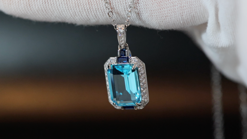 Blue Diamond Necklace