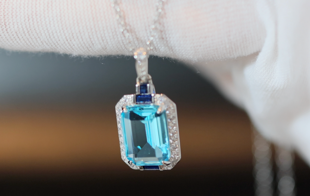 Blue Diamond Necklace