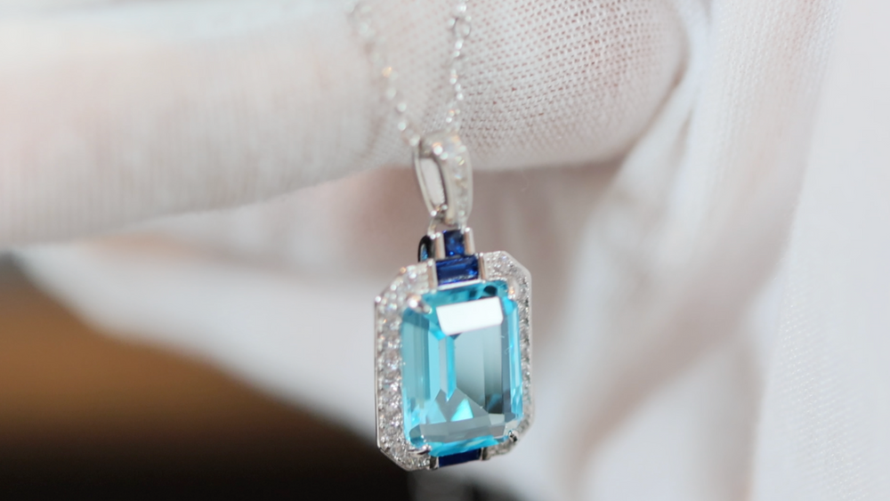 Blue Diamond Necklace