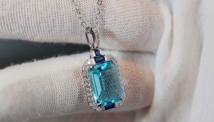 Blue Diamond Necklace