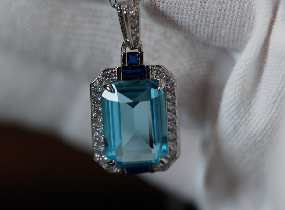 Blue Diamond Necklace