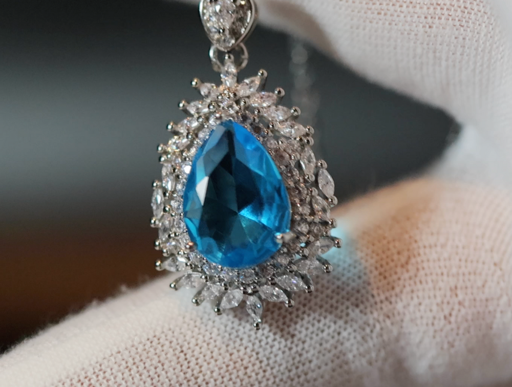 Blue Diamond Necklace