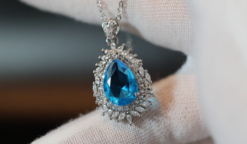 Blue Diamond Necklace