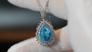 Blue Diamond Necklace