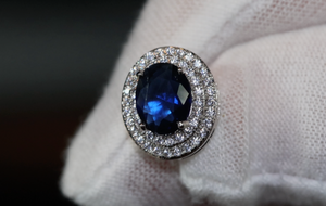 Blue Diamond Earrings | Sapphire Ear Studs | Sapphire Blue Ear Studs