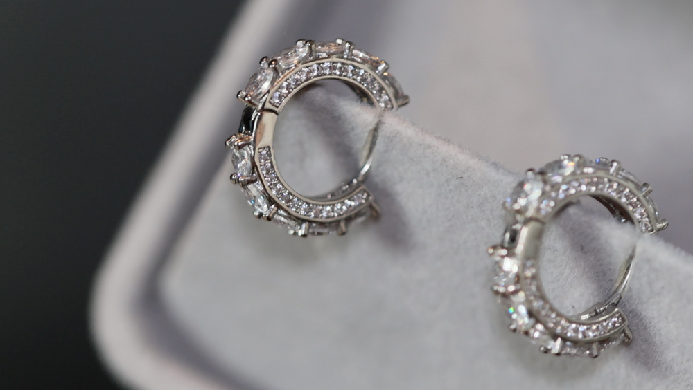 Mens Diamond Hoop Earrings | Womens Hoop Earrings | Iced Out Hoop Earrings