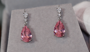 Pink Diamond Earrings