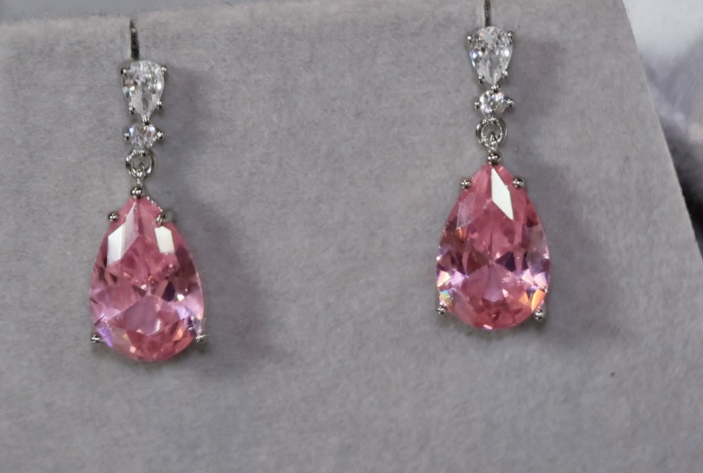 Pink Diamond Earrings