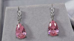 Pink Diamond Earrings