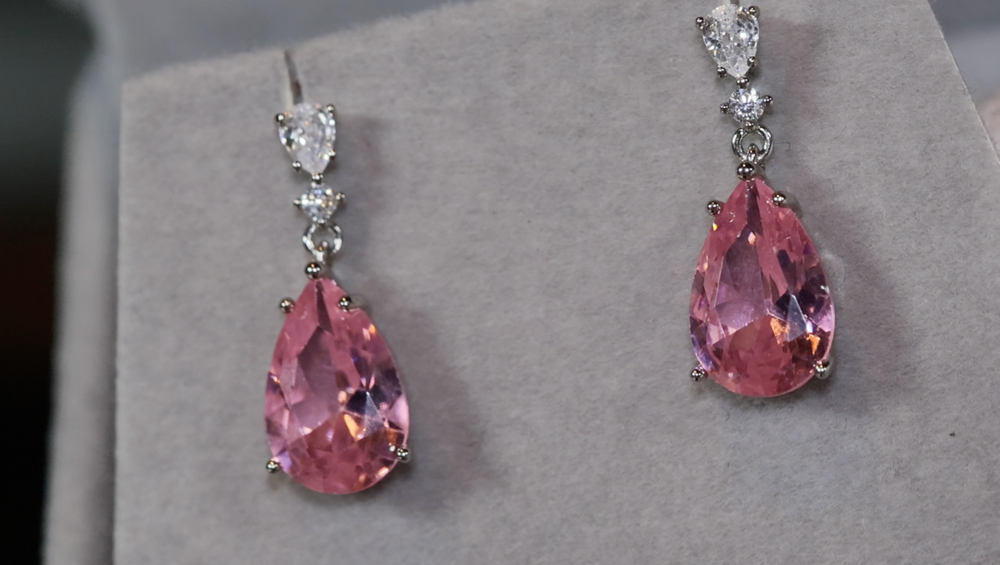 Pink Diamond Earrings