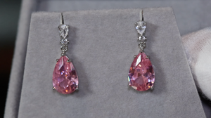 Pink Diamond Earrings