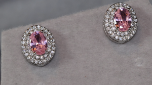 Pink Diamond Ear Studs | Stud Earrings