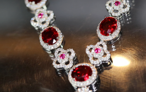 Womens Diamond Necklace | Red Diamond Necklace | Red Diamond Pendant