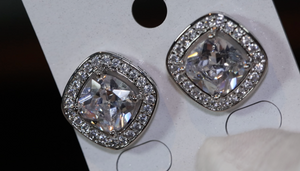 Big Diamond Ear Studs