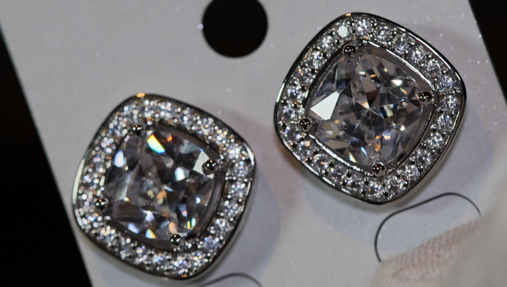 Big Diamond Ear Studs