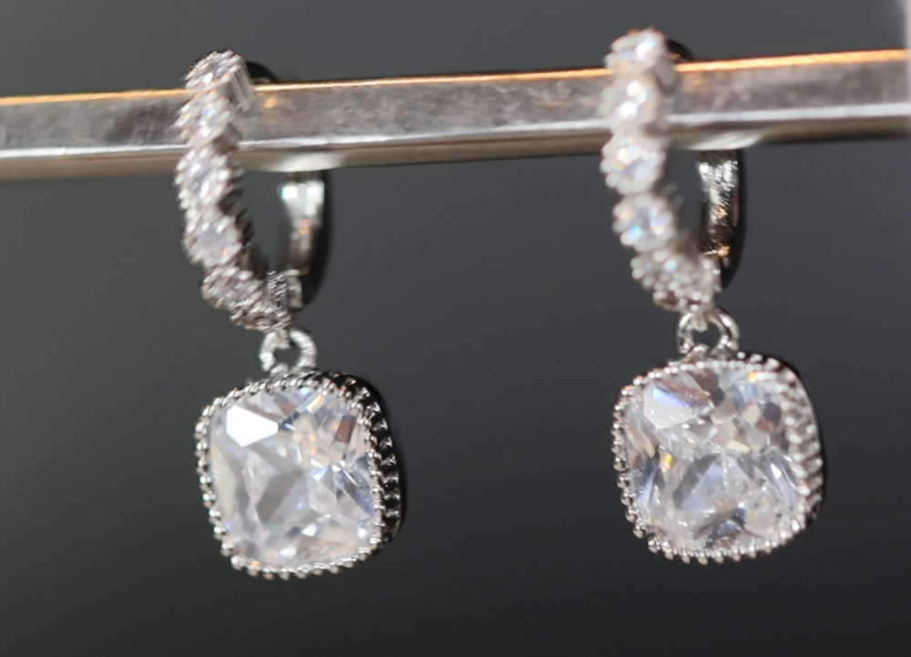 Earrings with Diamonds | Cute Diamond Hoop Earrings