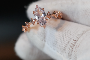 Marquise Diamond Ring | Marquise Engagement Ring | Rose Gold Marquise Engagement Ring