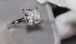 Big Carat Engagement Ring | Princess Cut Diamond Wedding Ring