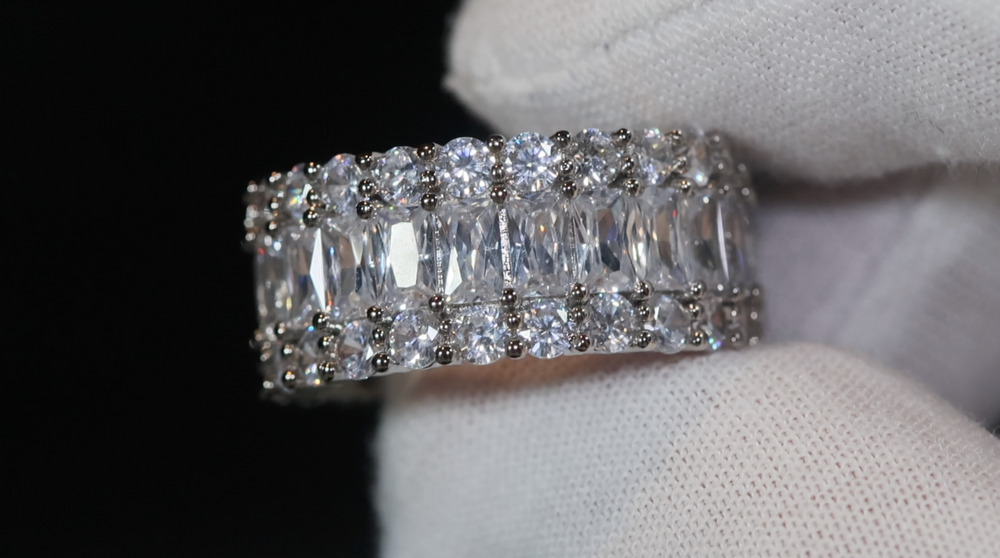 Baguette Ring | Eternity Ring | Mens Iced Out Ring | Womens Eternity Ring