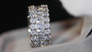 Baguette Ring | Eternity Ring | Mens Iced Out Ring | Womens Eternity Ring