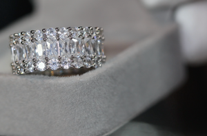 Baguette Ring | Eternity Ring | Mens Iced Out Ring | Womens Eternity Ring