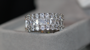 Baguette Ring | Eternity Ring | Mens Iced Out Ring | Womens Eternity Ring