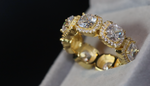 Gold Baguette Eternity Ring | Baguette Ring | Eternity Ring | Iced Ring