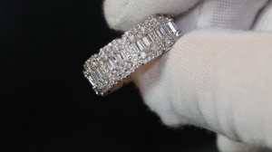Baguette Diamond Eternity Ring | Silver Baguette Diamond Eternity Ring