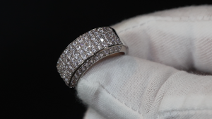 Promise Ring | Mens Wedding Ring | Iced Out Ring | Mens Pavé Ring | Diamond Wedding Band