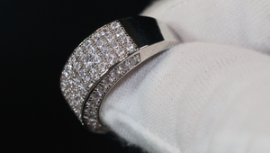 Promise Ring | Mens Wedding Ring | Iced Out Ring | Mens Pavé Ring | Diamond Wedding Band