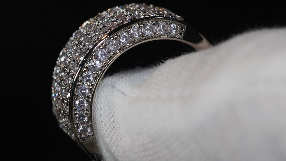 
            
                Load image into Gallery viewer, Promise Ring | Mens Wedding Ring | Womens Ring | Eternity Ring Diamond | Iced Out Ring | Pavé Ring | Diamond Wedding Band | Eternity Ring
            
        