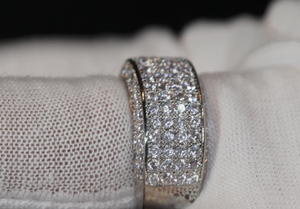 Promise Ring | Mens Wedding Ring | Iced Out Ring | Mens Pavé Ring | Diamond Wedding Band