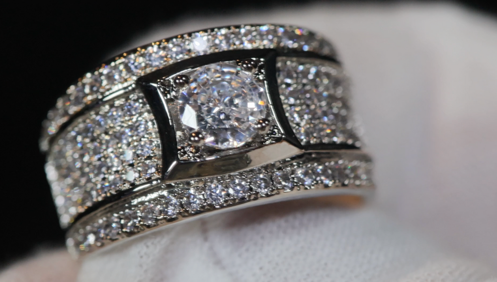 
            
                Load image into Gallery viewer, Eternity Ring | Promise Ring | Mens Ring | Womens Ring | Eternity Ring Diamond | Iced Out Ring | Engagement Rings | Wedding Band | Icy Ring
            
        