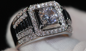 Mens Iced Out Ring | Presidential Ring | Mens Hip Hop Diamond Ring