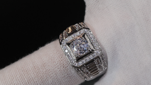 Mens Iced Out Ring | Presidential Ring | Mens Hip Hop Diamond Ring