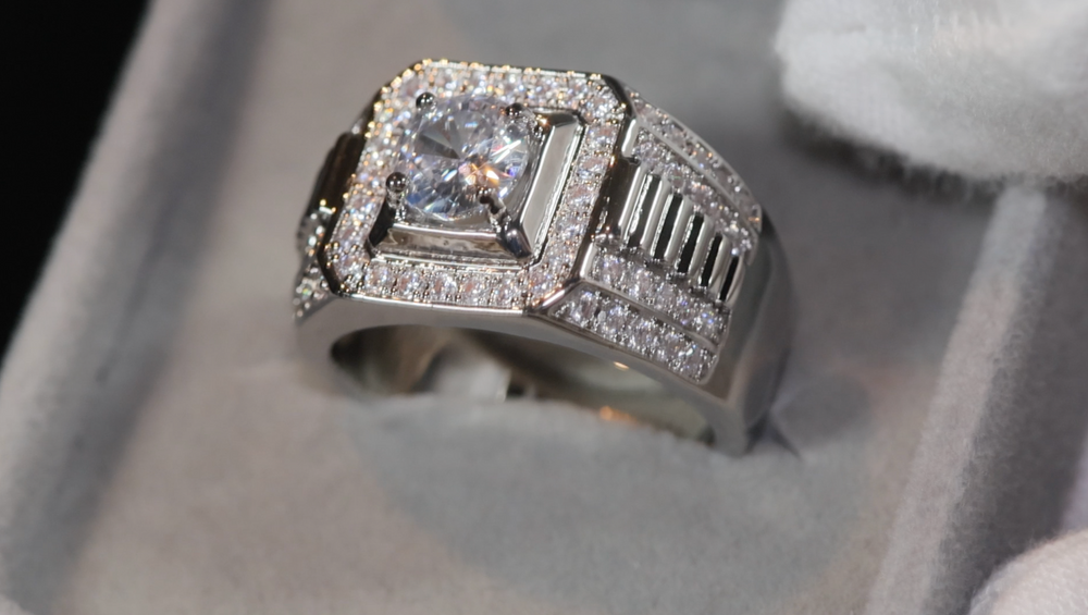 Mens Iced Out Ring