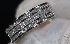 Princess Cut Ring | Mens Iced Out Ring | Mens Diamond Engagement Ring | Womens Engagement Ring Ring