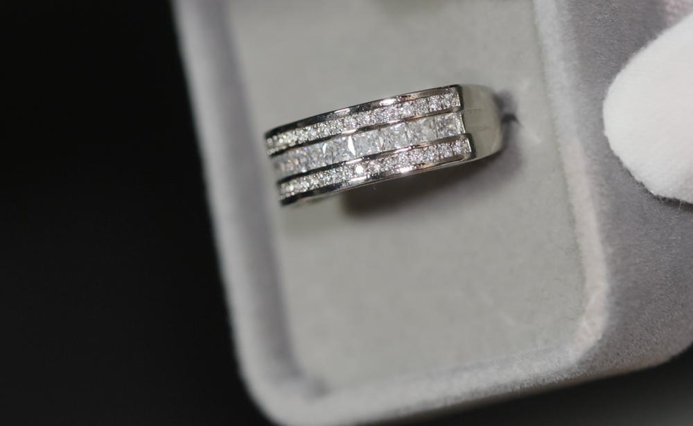 Princess Cut Ring | Mens Iced Out Ring | Mens Diamond Engagement Ring | Womens Engagement Ring Ring