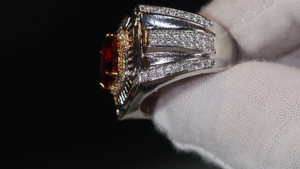 Mens Ruby Ring | Ruby Ring | Mens Red Diamond Ring | Red Diamond Ring