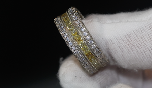 Eternity Ring | Yellow Diamond Ring | Mens Eternity Ring | Womens Eternity Ring | Yellow Iced Out Ring