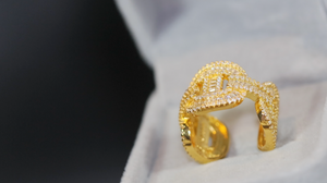 Mens Iced Out Rings | Mens Gold Eternity Ring | Womens Eternity Ring