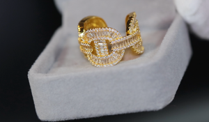 Mens Iced Out Rings | Mens Gold Eternity Ring | Womens Eternity Ring