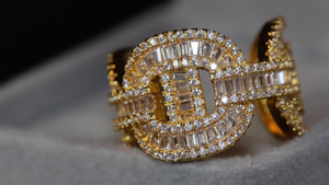 Mens Iced Out Rings | Mens Gold Eternity Ring | Womens Eternity Ring